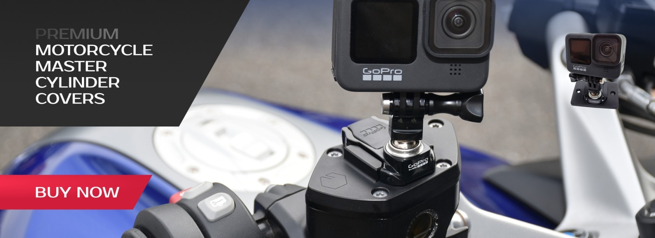 Motorcycle Master Cylinder Covers for GoPRO Mounts