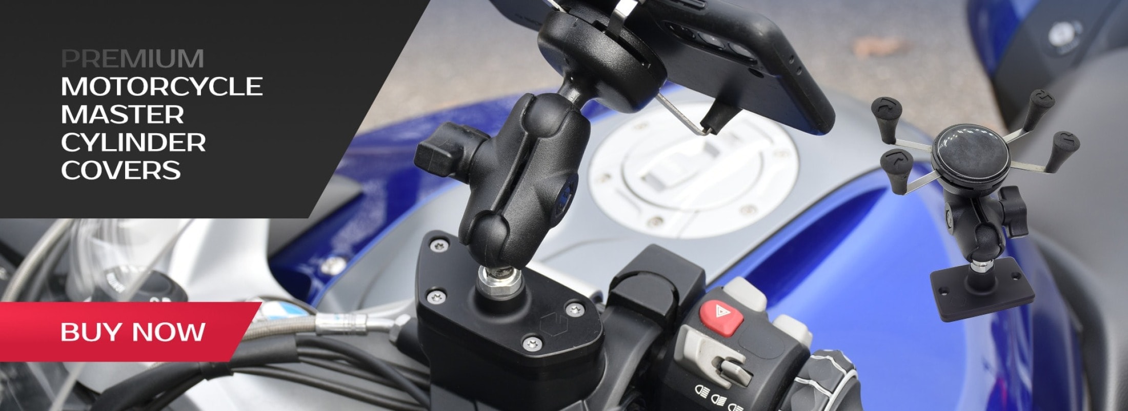 Motorcycle Master Cylinder Covers for RAM Mounts for mobile phones
